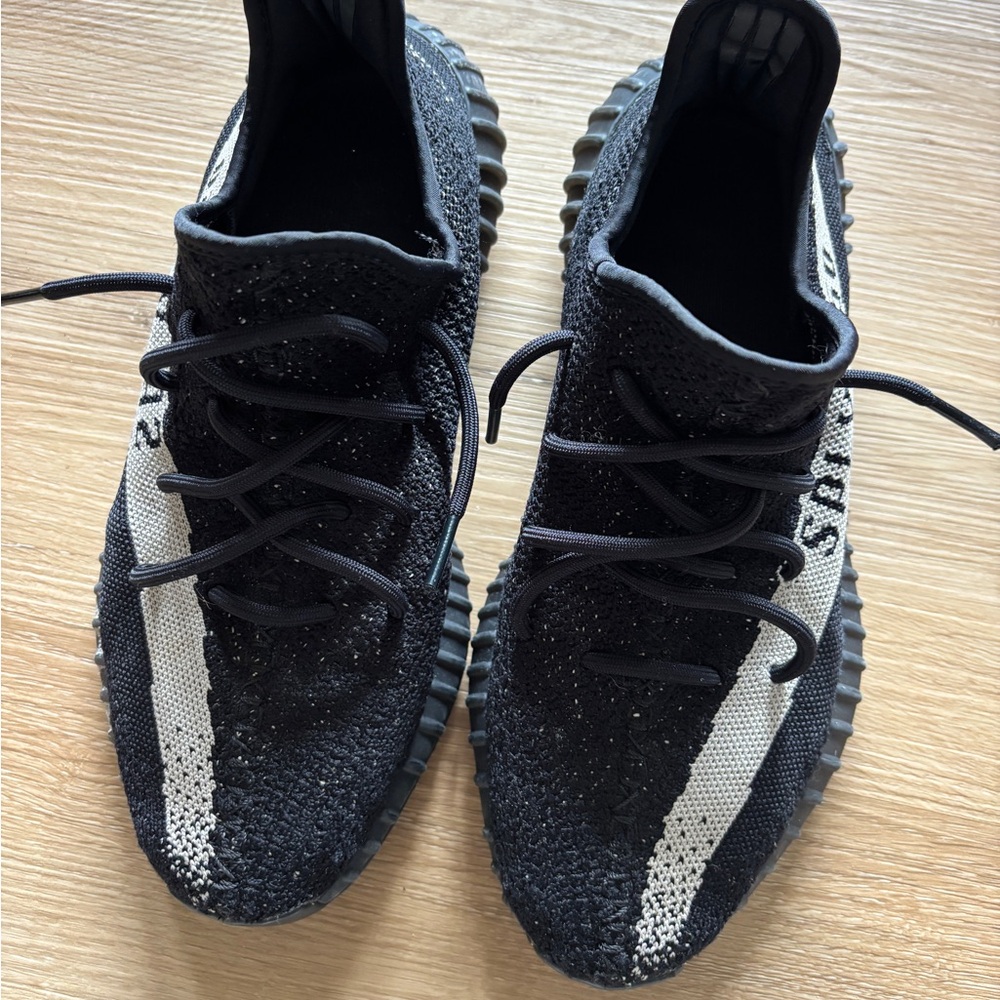 Yeezy Boost 350 V2 Black & White Stripe Sneakers